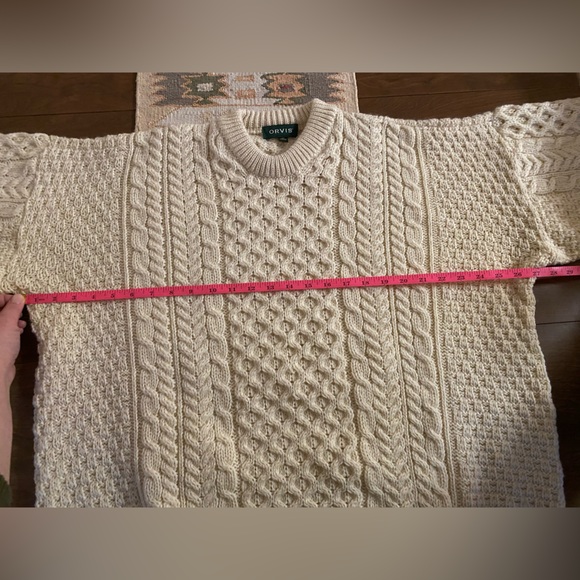 Orvis Men’s Wool Cable Knit Sweater - Picture 8 of 9